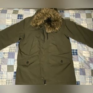 Gap Men’s Olive Green Winter Coat Parka - M
